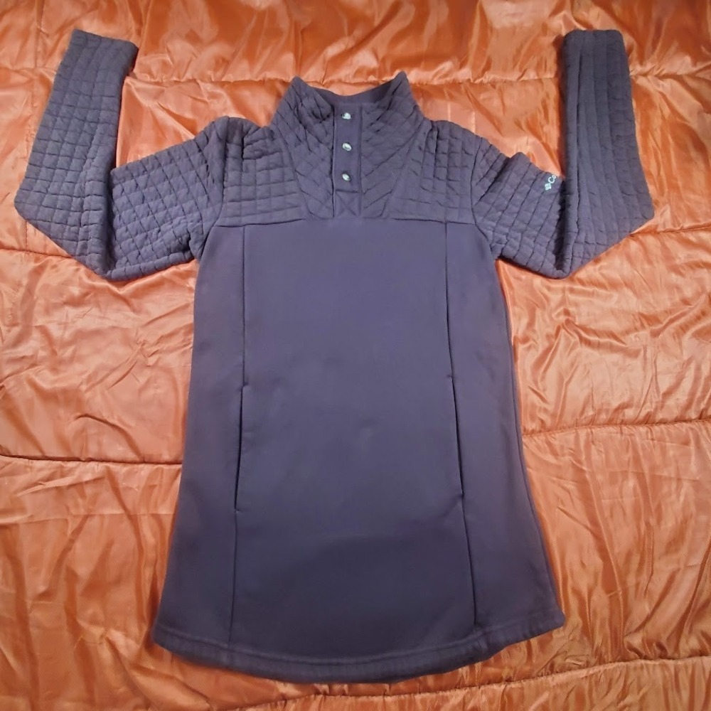 Columbia Sunday Summit II Tunic Top Women's Size Small Black Sweatshirt‎